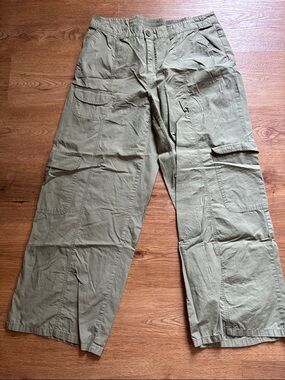 wild fable Olive Green Wide-Leg Cargo Pants